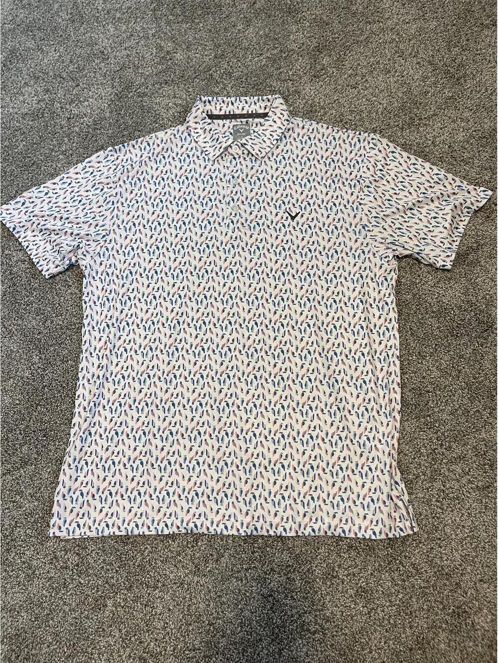 Callaway Opti-Dri Toucan Print Golf Polo Shirt Men’s Large